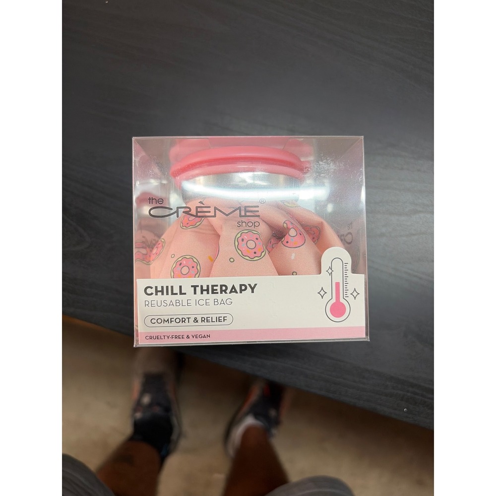 The Creme Shop Chill Therapy Reusable Ice Bag Pink Donut Print CTIB7075 NEW